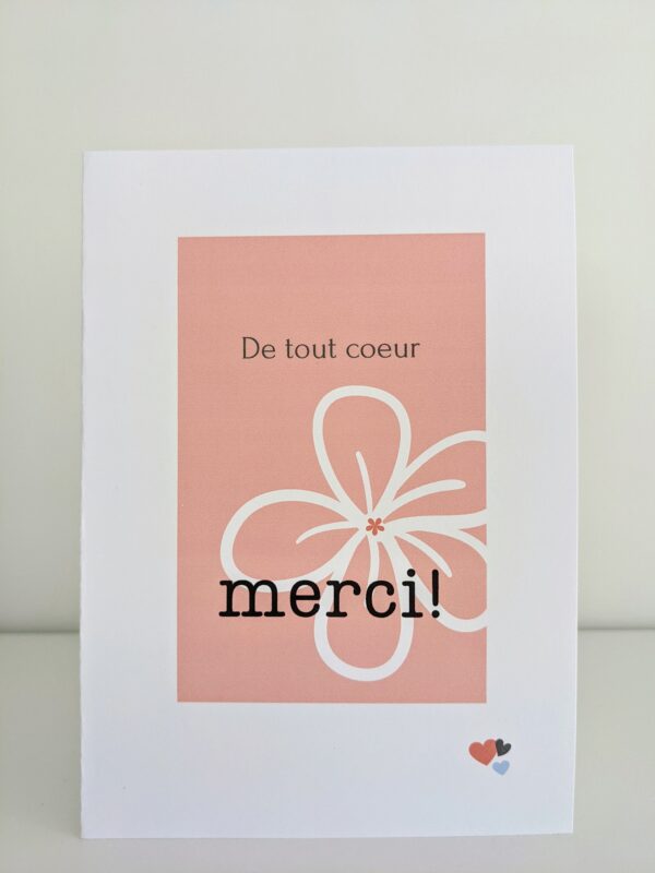 Carte de souhaits - De tout cœur merci – Image 2