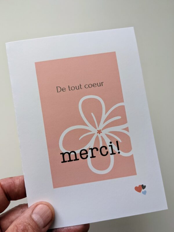 Carte de souhaits - De tout cœur merci