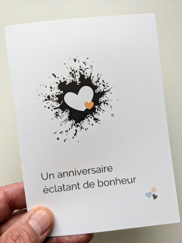 Carte de souhaits - Un anniversaire éclatant de bonheur